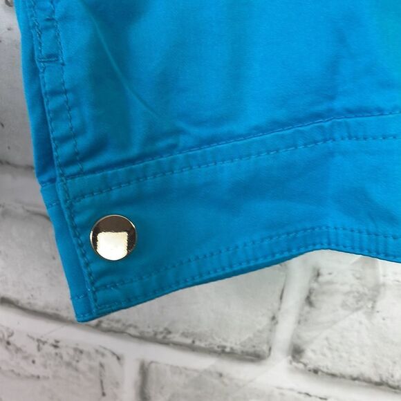 Chicos Jacket Cotton Luxe Twill Beachside Blue Size 3 Large New w/Tags - Picture 5 of 9